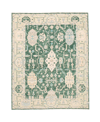 oushak rug in pine | #205 | 8'4" x 10'2"