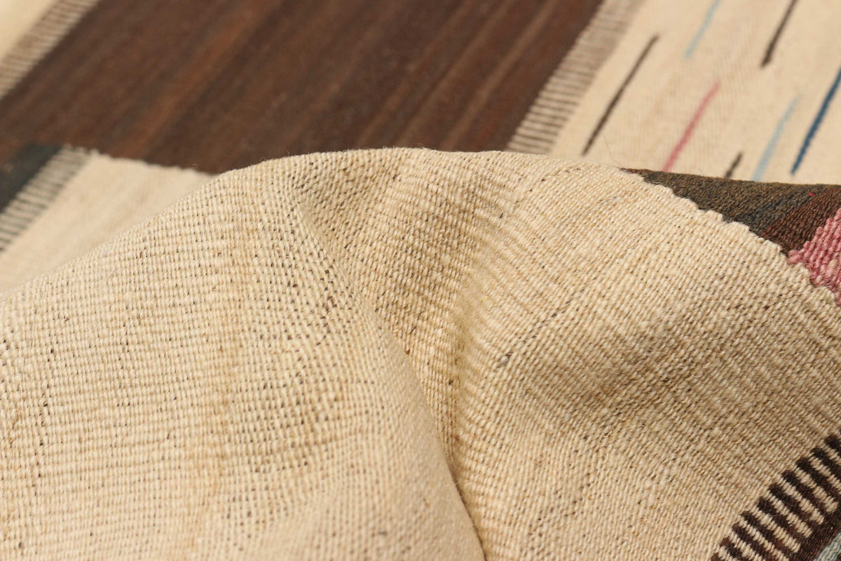 flatweave rug in cinder | #298 | 7'3" x 10'4"