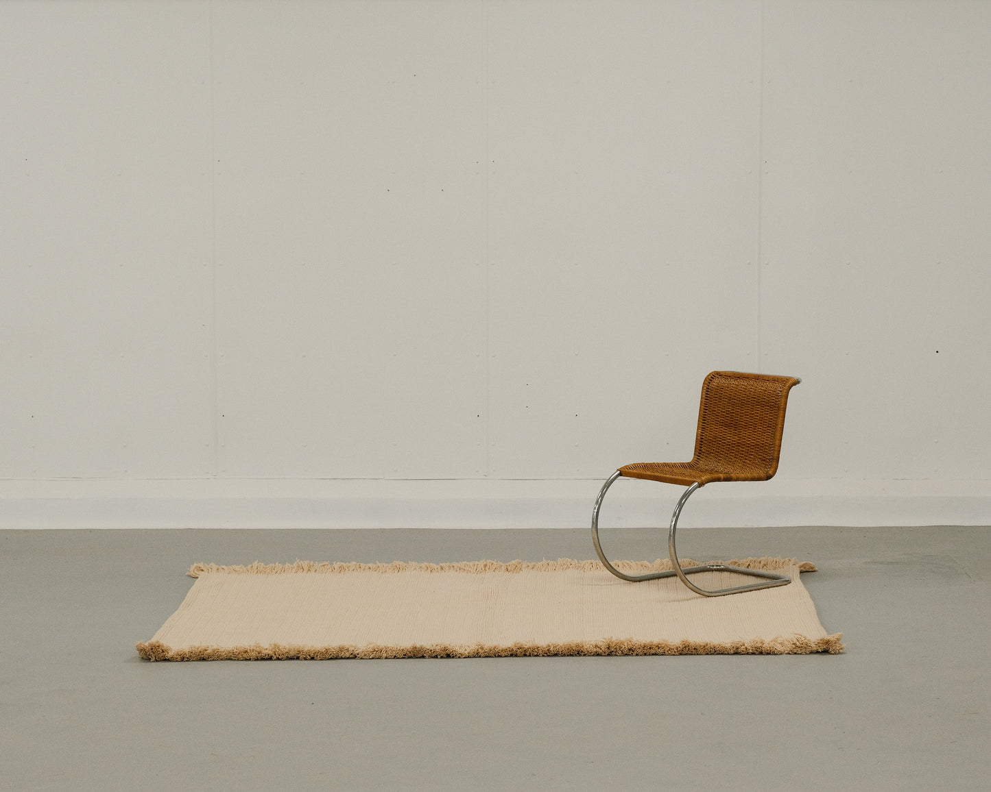 braided rug in fawn | #072 | 5'5" x 7'10"