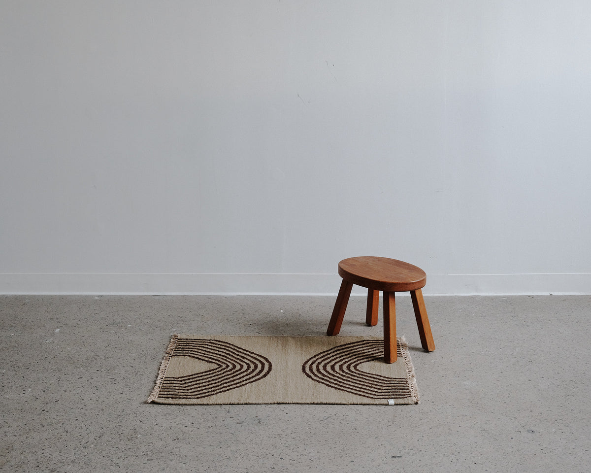 woven mat in moss | #099 | 2'1" x 3'1"