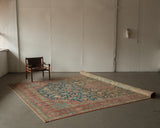 persian rug in smoke blue & gamay | #015 | 10'2" x 15'5"
