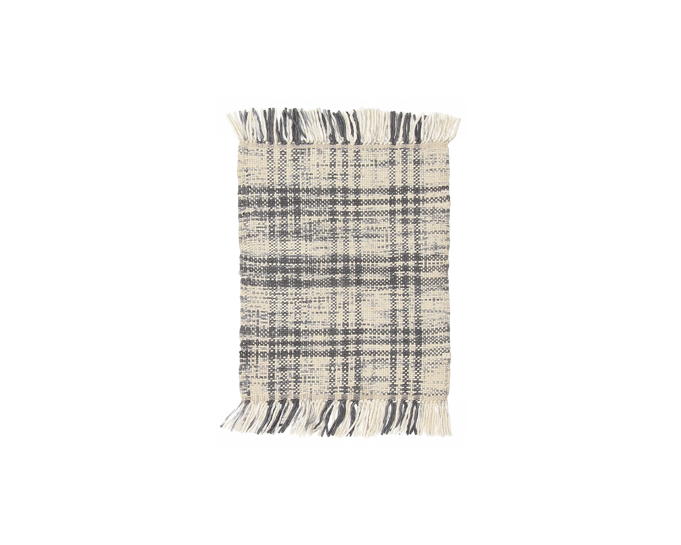 woven mat in slate | #097 | 2'1" x 3'2"
