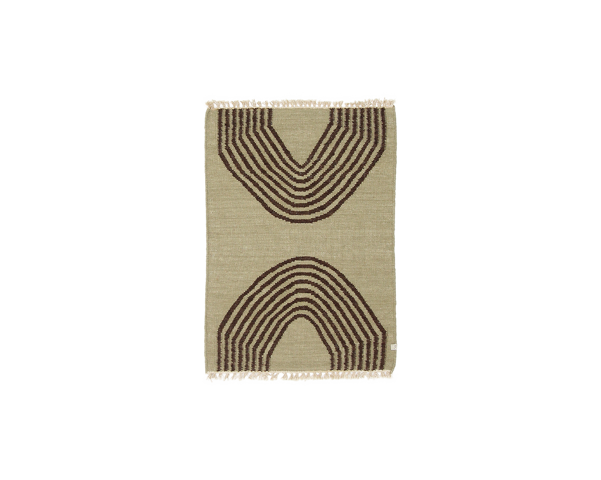 woven mat in moss | #099 | 2'1" x 3'1"
