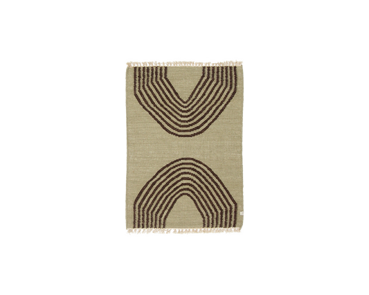 woven mat in moss | #099 | 2'1" x 3'1"