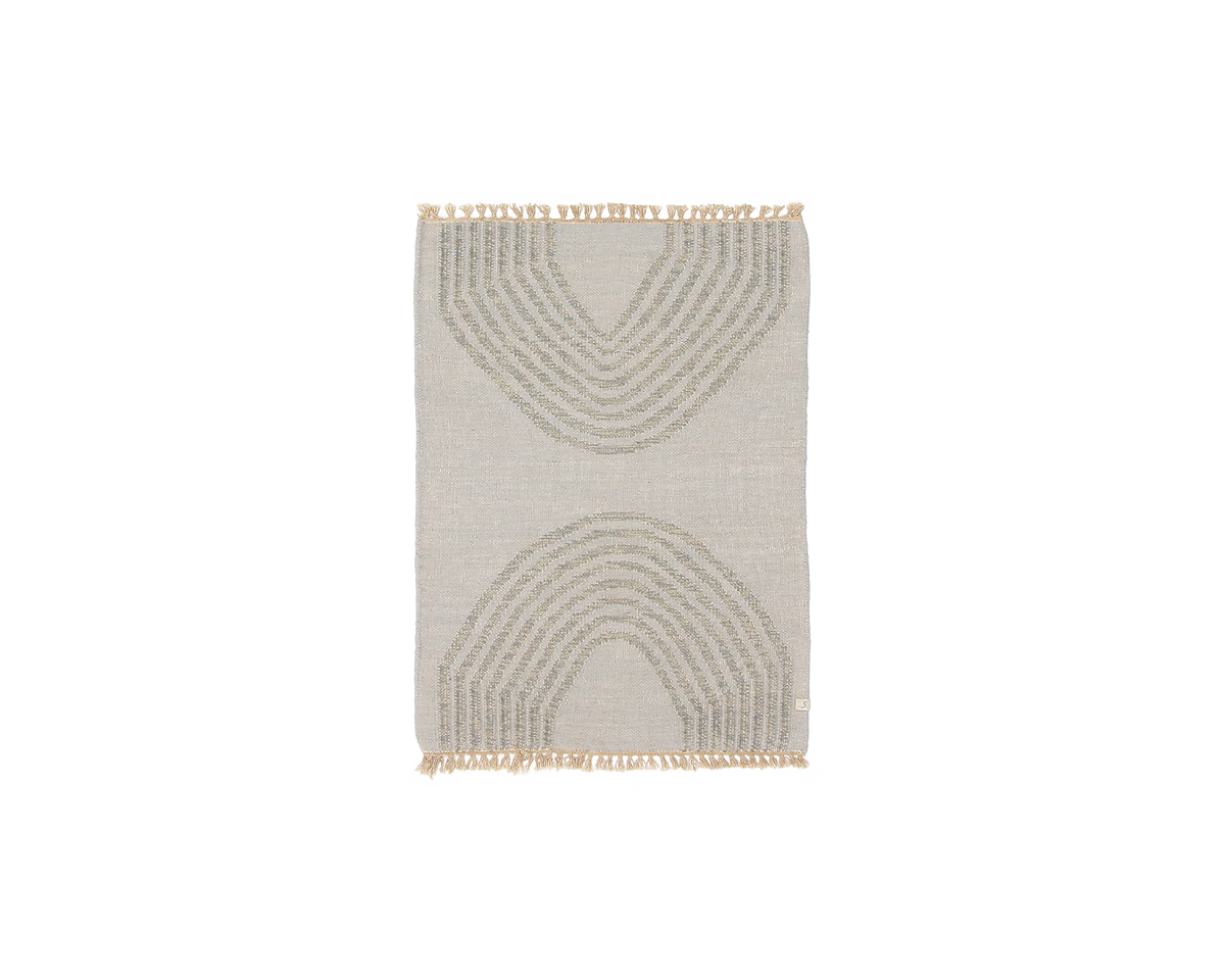 woven mat in concrete | #100 | 2'1" x 3'1"