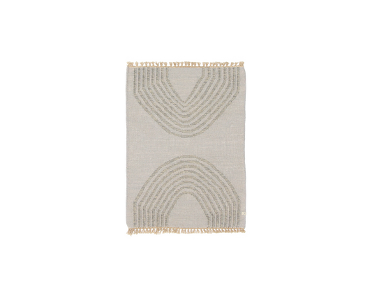 woven mat in concrete | #100 | 2'1" x 3'1"
