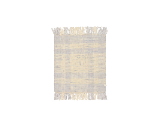 woven mat in smoke blue | #103 | 2'1" x 2'11"