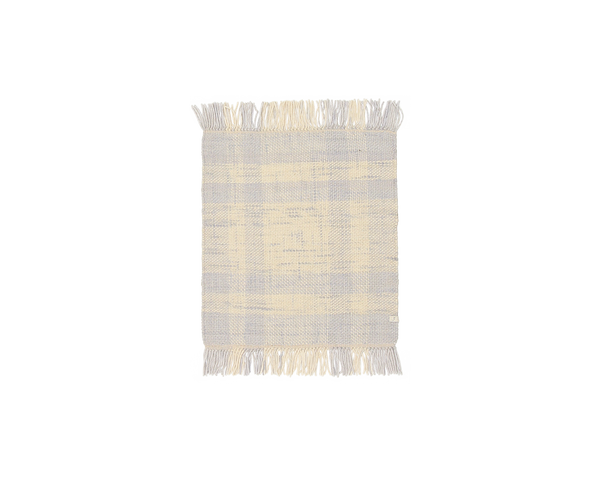 woven mat in smoke blue | #103 | 2'1" x 2'11"