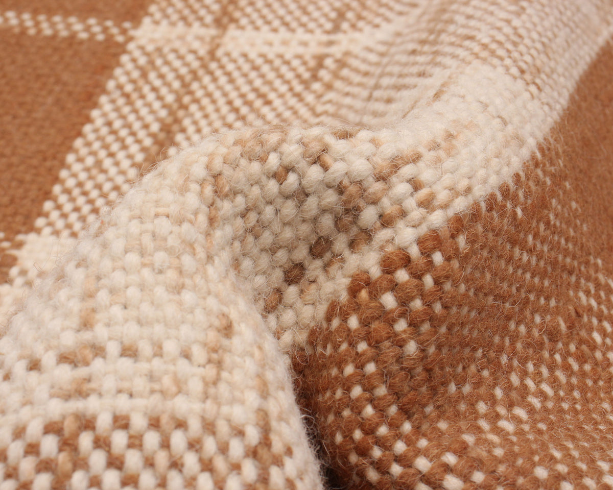 woven mat in saddle | #108 | 2'1" x 2'10"