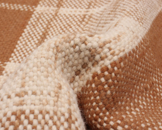 woven mat in saddle | #108 | 2'1" x 2'10"