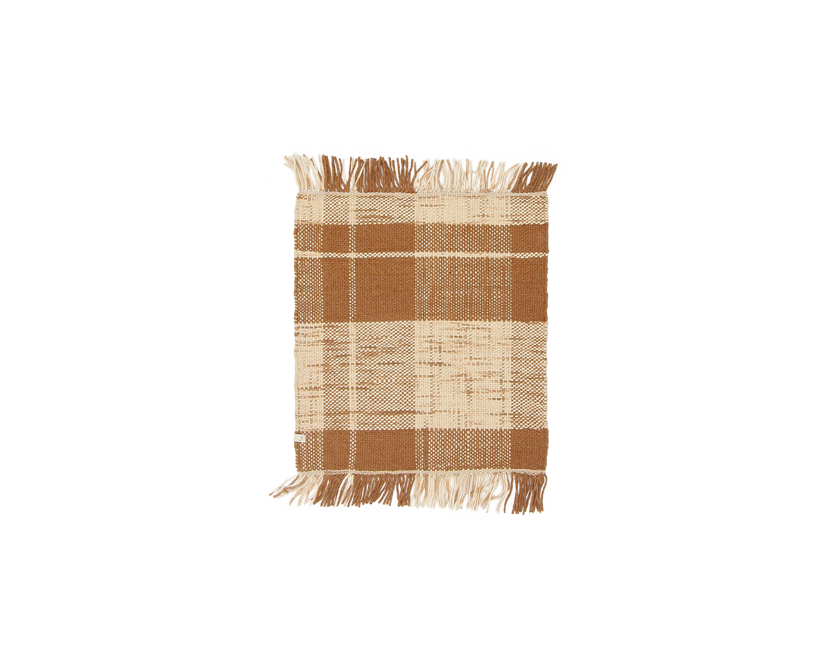 woven mat in saddle | #108 | 2'1" x 2'10"