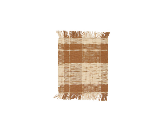 woven mat in saddle | #108 | 2'1" x 2'10"