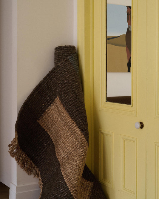 jute flatweave in earthen | 323 | 5'1" x 7'3"