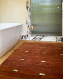 gabbeh rug in vermillion | 347 | 5'7" x 8'8"