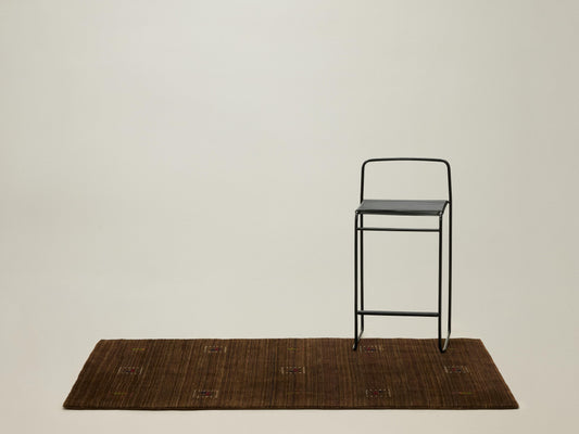 gabbeh rug in hickory || 3'11" x 6'0"