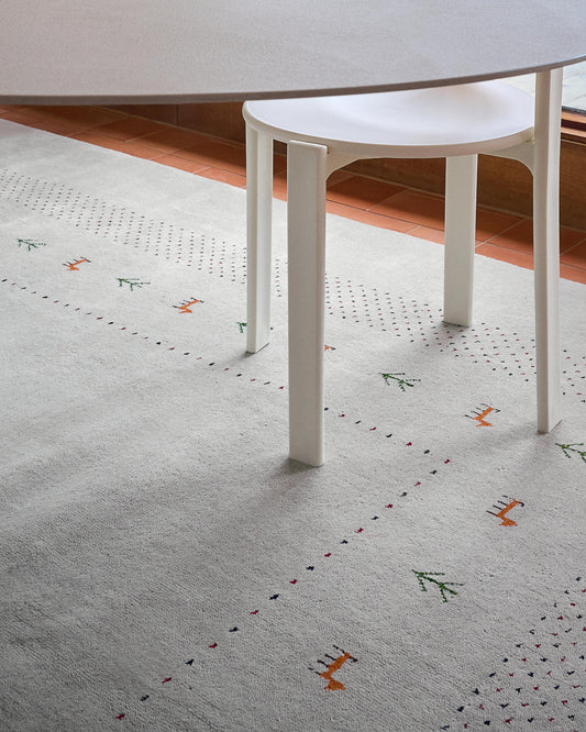 gabbeh rug in slate || 8'0" x 9'4"