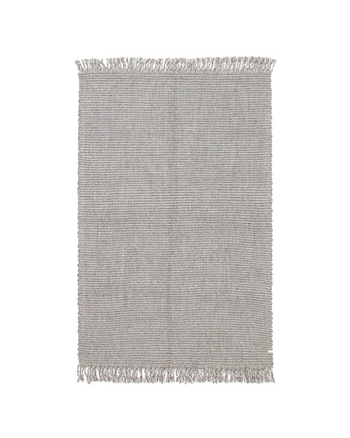 braided rug in silver | #075 | 5'3" x 8'0"