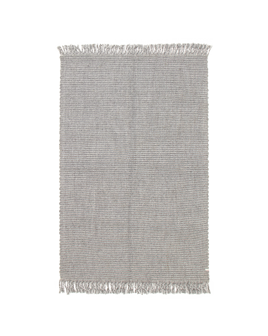 braided rug in silver | #075 | 5'3" x 8'0"