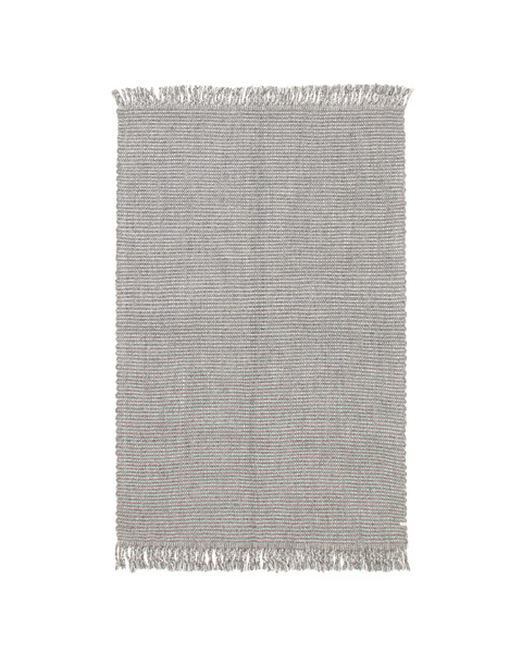 braided rug in silver | #075 | 5'3" x 8'0"