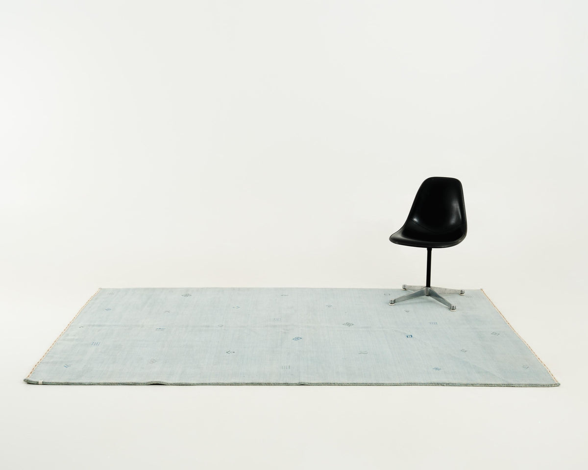 gabbeh rug in powder | #177 | 5'11" x 8'11"