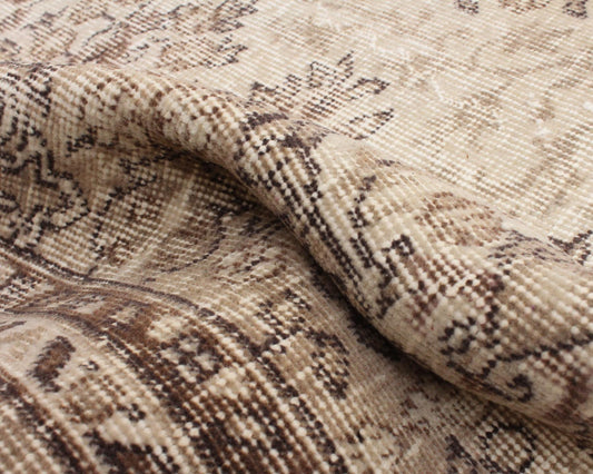 vintage turkish rug in french gray | #175 | 7'1" x 10'7"