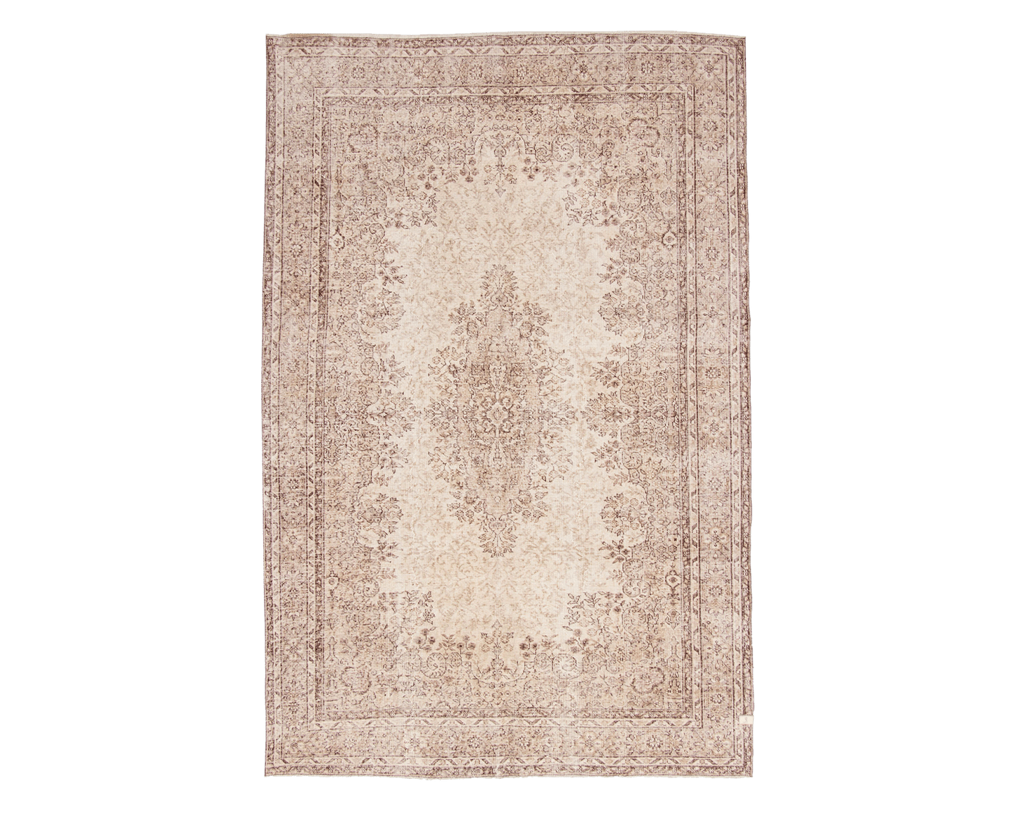 vintage turkish rug in french gray | #175 | 7'1" x 10'7"