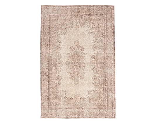 vintage turkish rug in french gray | #175 | 7'1" x 10'7"