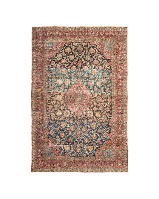 persian rug in smoke blue & gamay | #015 | 10'2" x 15'5"