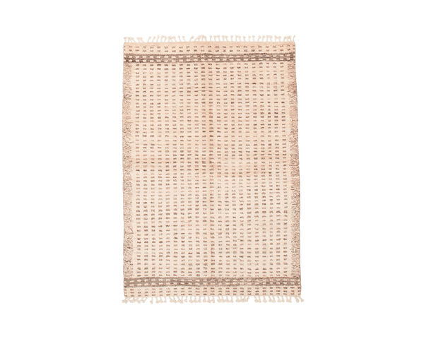 moroccan style rug in wheat | #168 | 5'4" x 7'11"