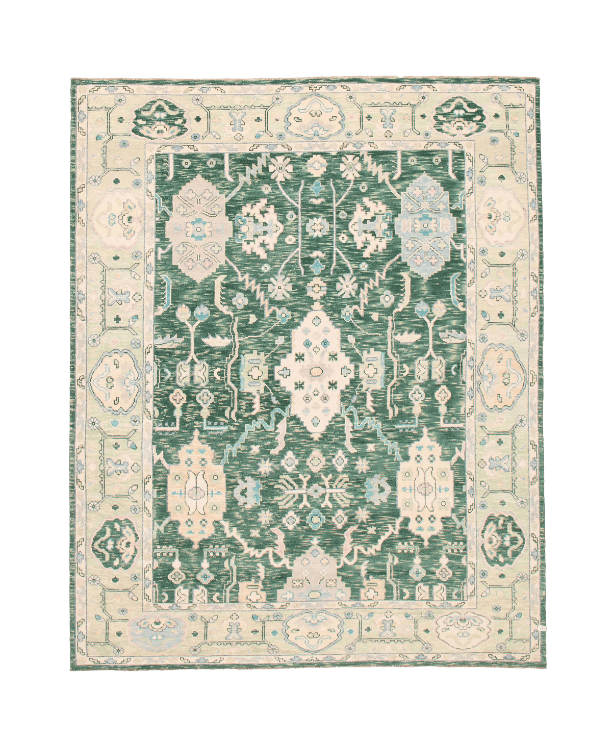 oushak rug in pine | #205 | 8'4" x 10'2"