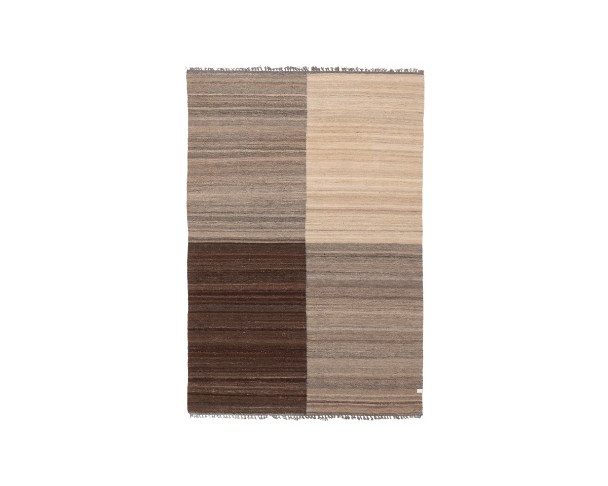 indian flatweave in oat | #181 | 4'1" x 6'0"