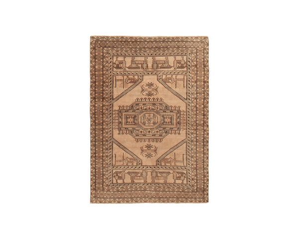 vintage turkish rug in dusk | #156 | 4'5" x 6'2"