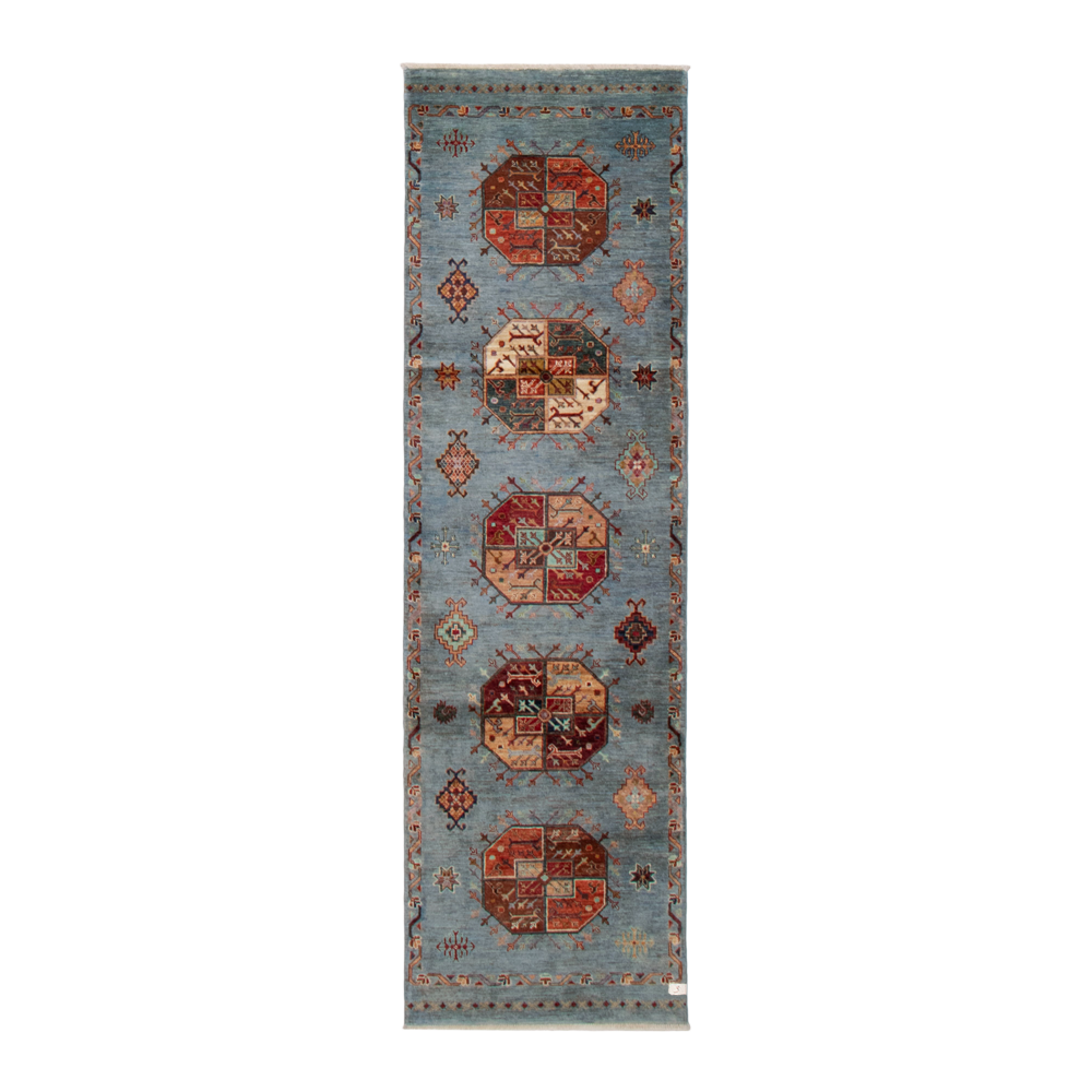 oushak rug in slate || 2'8" x 8'10"