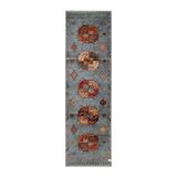oushak rug in slate || 2'8" x 8'10"