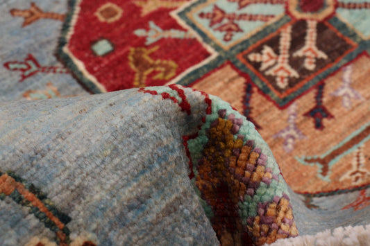 oushak rug in slate || 2'8" x 8'10"