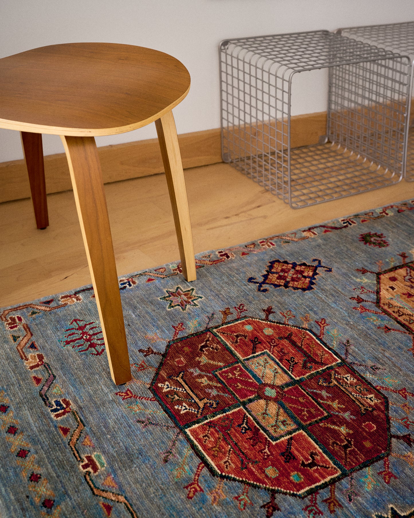 oushak rug in slate || 2'8" x 8'10"
