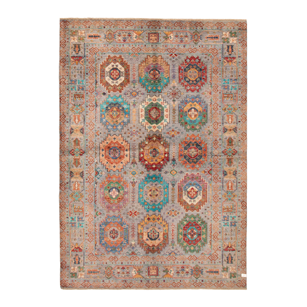 ersari rug in river rock | #271 | 5'10" x 8'4"