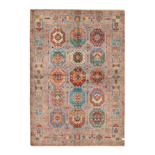 ersari rug in river rock | #271 | 5'10" x 8'4"