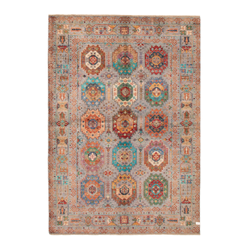 ersari rug in river rock | #271 | 5'10" x 8'4"