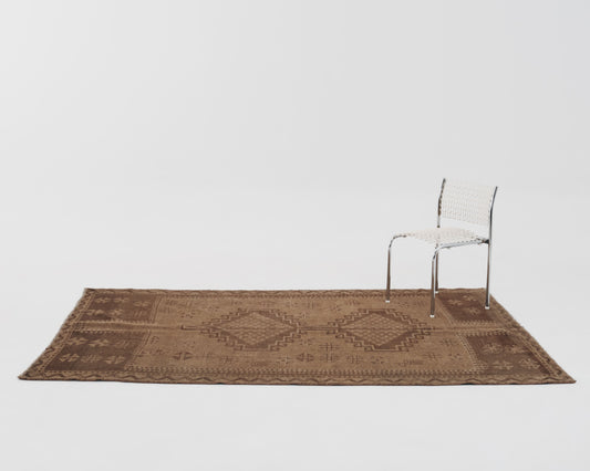 vintage rug in desert sand | #273 | 6'2" x 8'7"