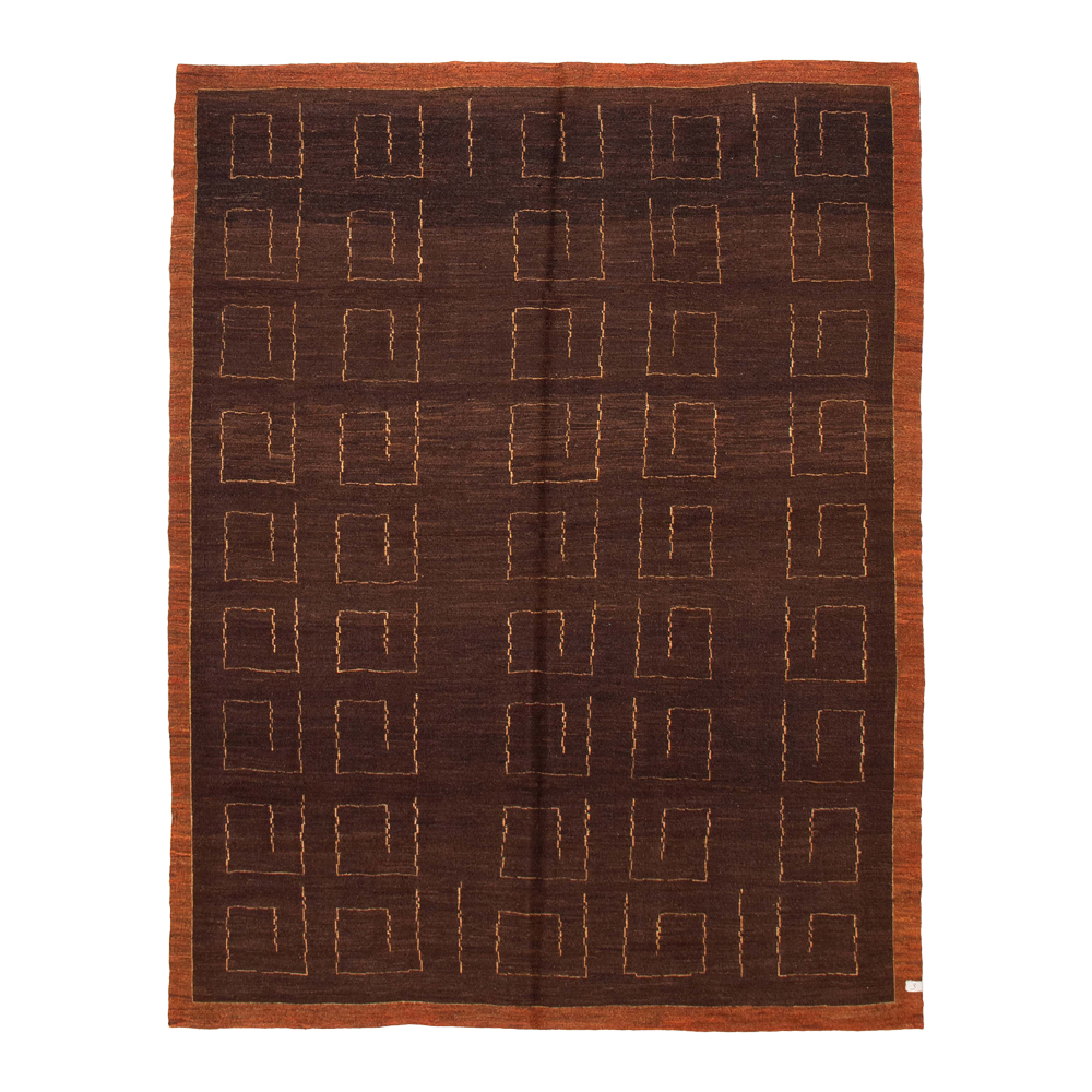 flatweave rug in tannin || 7'7" x 10'0" 