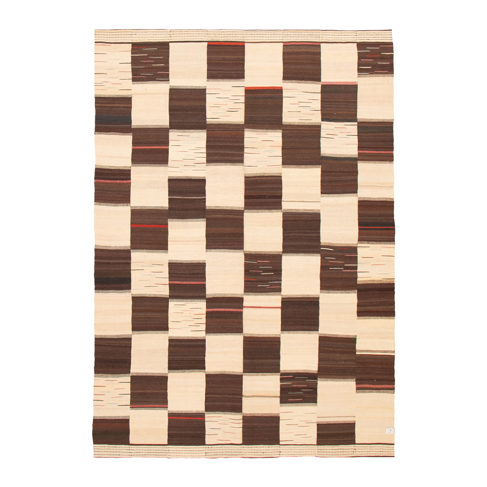 flatweave rug in cinder | #298 | 7'3" x 10'4"
