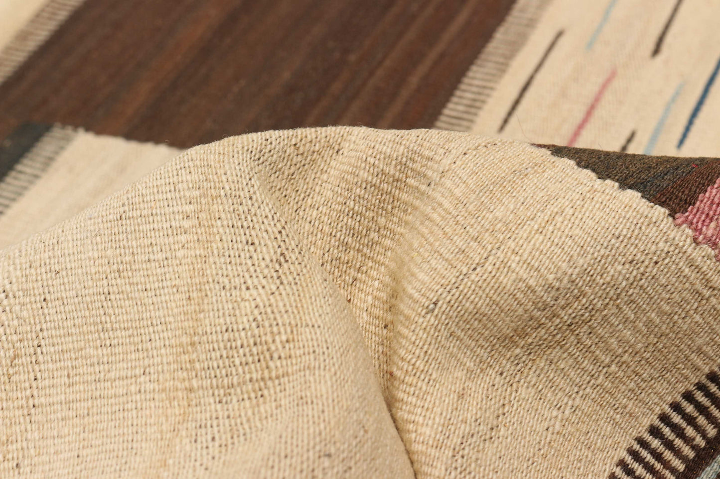 flatweave rug in cinder | #298 | 7'3" x 10'4"
