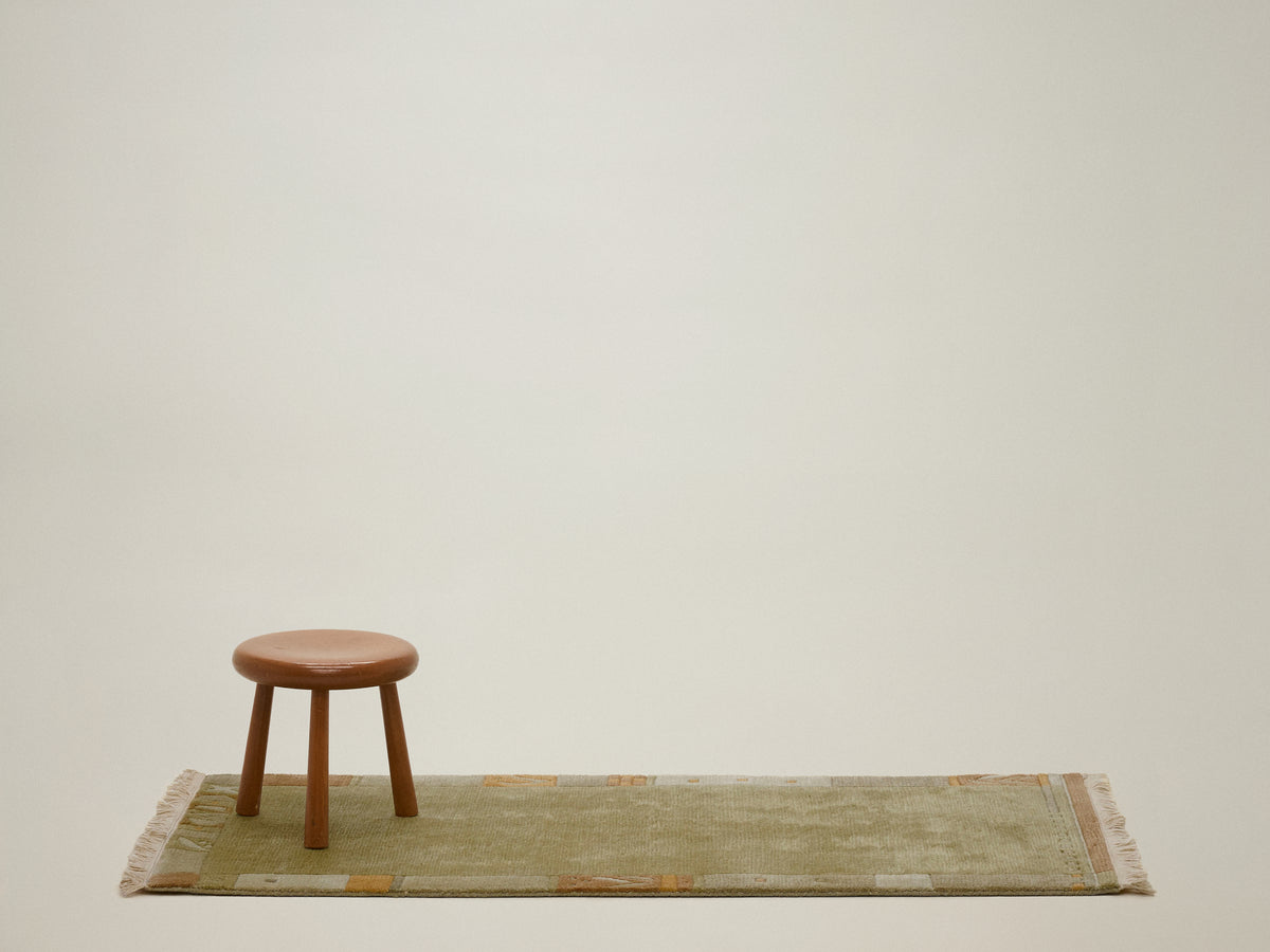 tibetan rug in olive | 358 | 2'4" x 4'7"