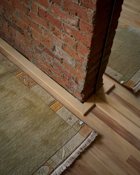 tibetan rug in olive | 358 | 2'4" x 4'7"
