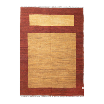 flatweave rug in brick | #283 | 5'8" x 7'10"