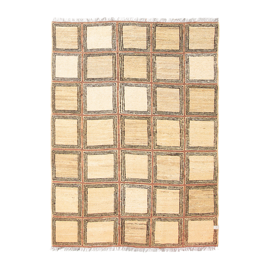 flatweave rug in stoneware | #284 | 4'1" x 5'5"