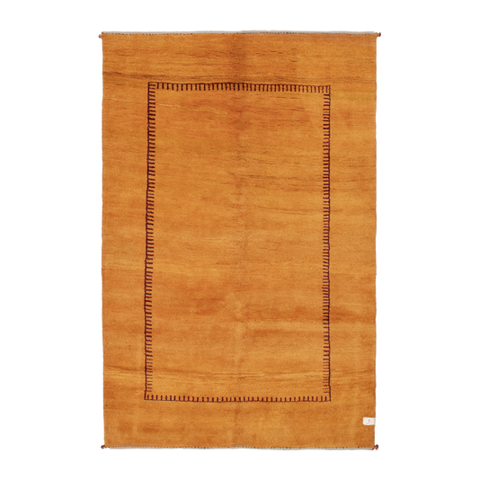 gabbeh rug in marigold || 5'5" x 8'1"