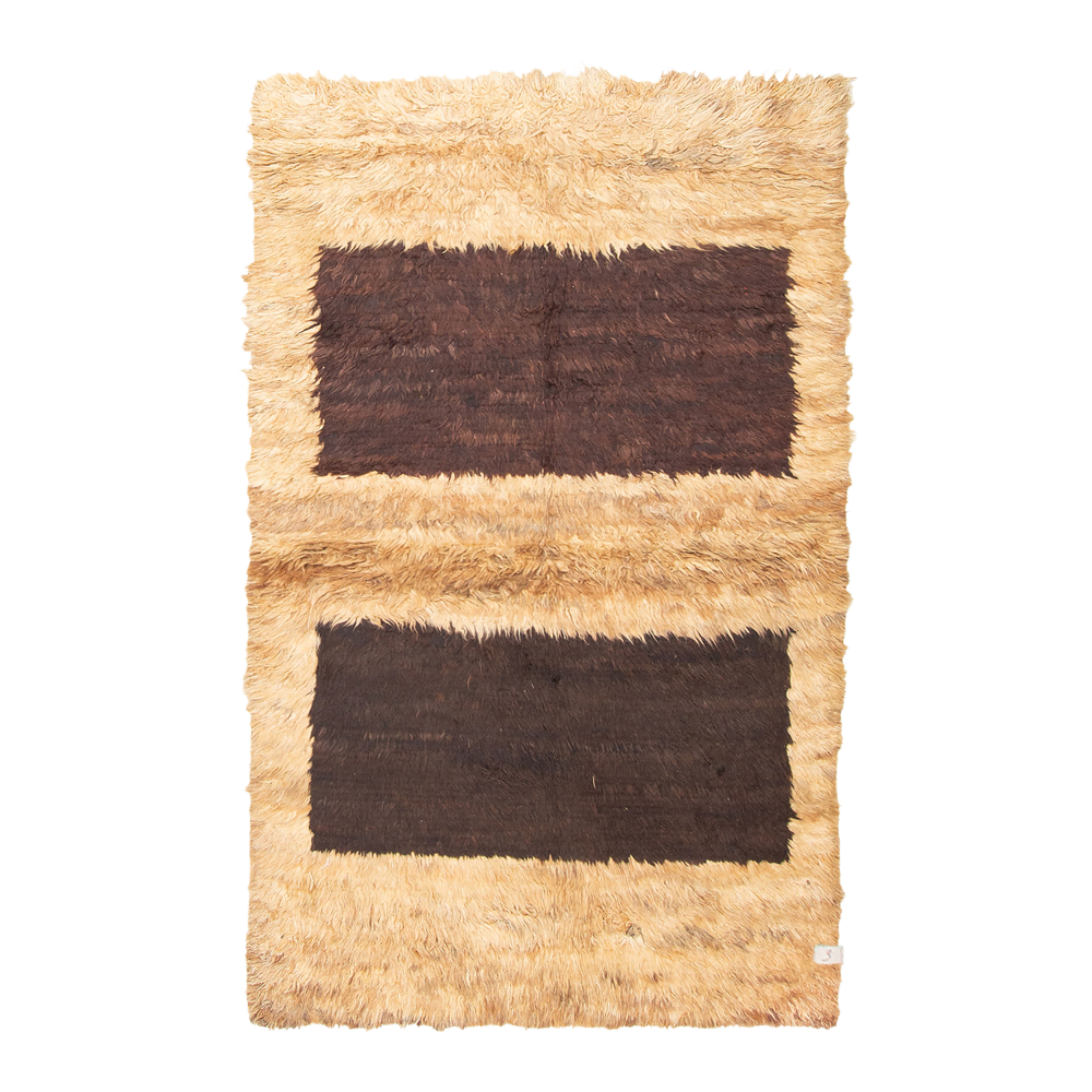 moroccan style rug in block | #285 | 3'11" x 6'3"