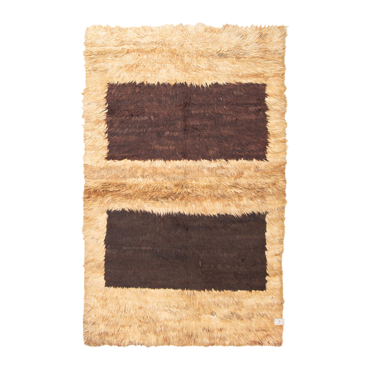 moroccan style rug in block | #285 | 3'11" x 6'3"